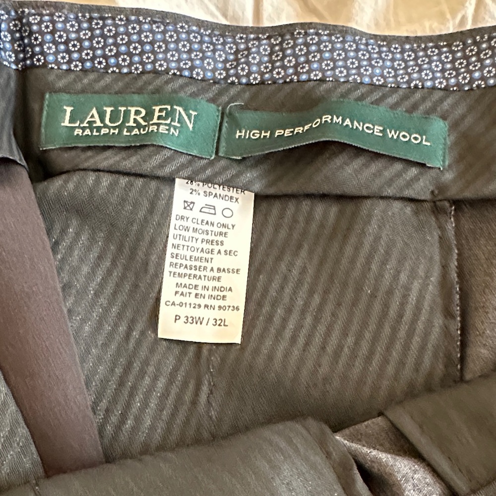Ralph Lauren Charcoal Ultraflex Wool Trousers - Picture 6 of 7